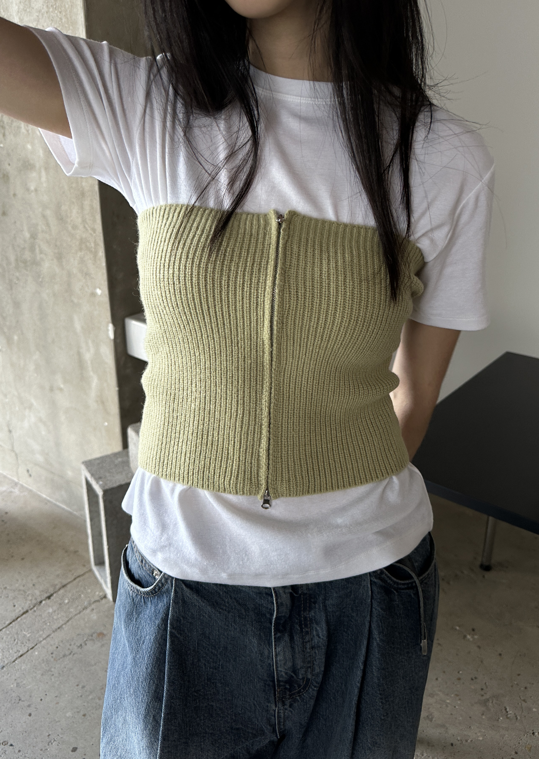 KNIT TUBE TOP / 3COLORS