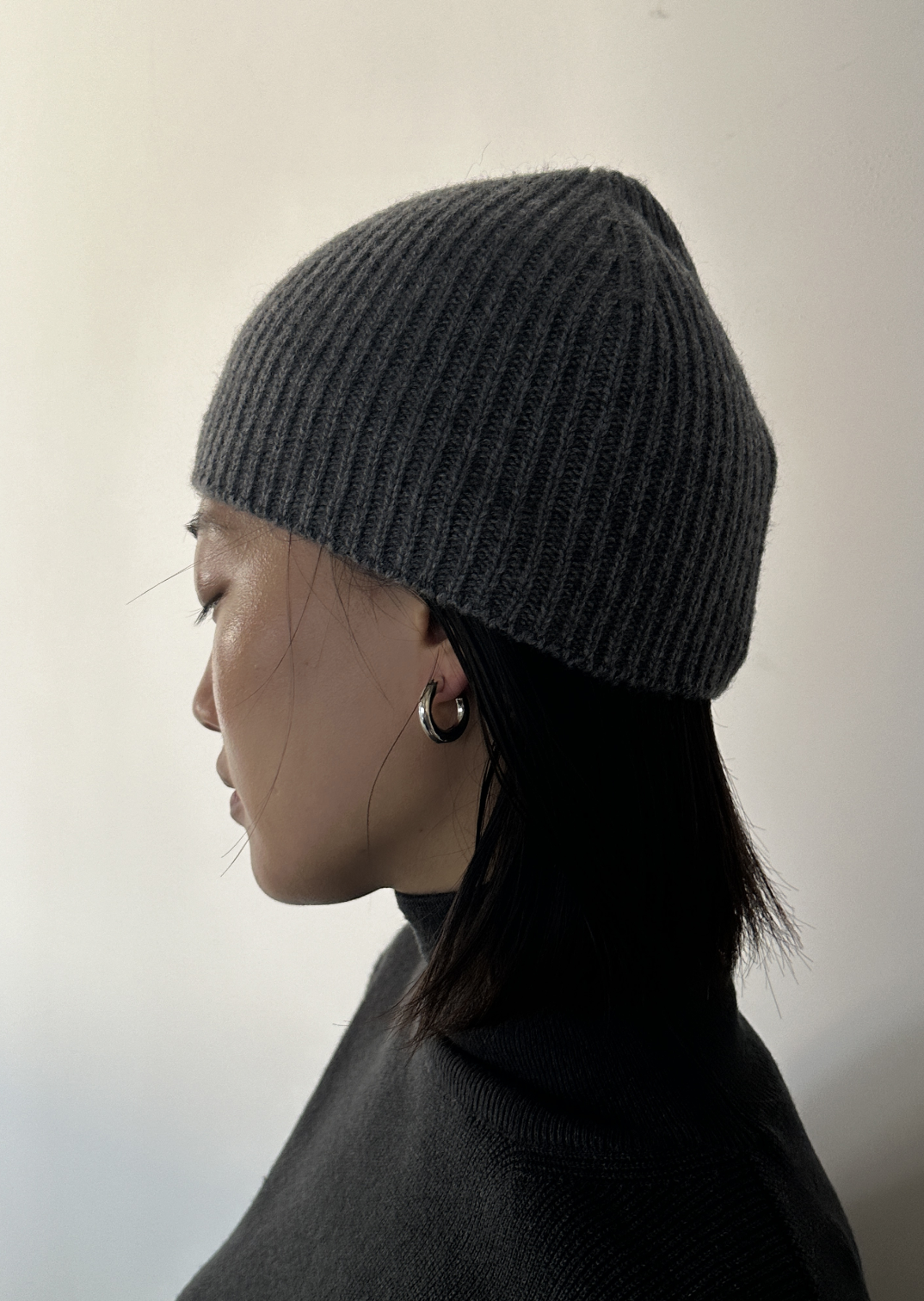 CASHMERE KNITTED HAT / 3COLORS